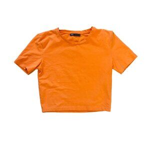 Zara Orange Crop Top